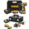 DEWALT DCD996P2 + DCG405P2 18V XR ÇİFT MAKİNE SETİ (4 Akü + 2 Şarj Cihazı)
