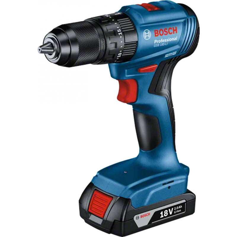 Bosch GSB 185-LI Akülü Darbeli Vidalama 18V 2x2.0Ah Kömürsüz-06019K3104